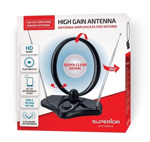 Antenna amplificata per - antenna, tv